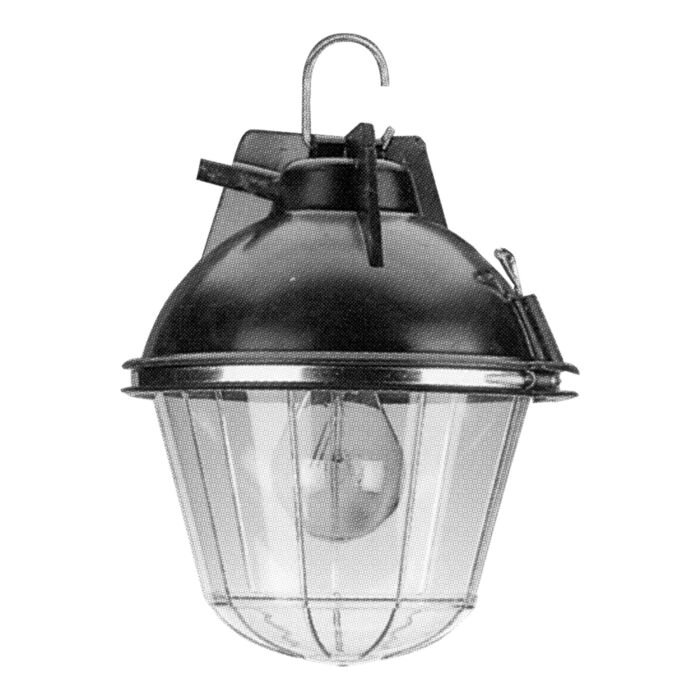 Rubber working light E27 max. 200W, with metal hook