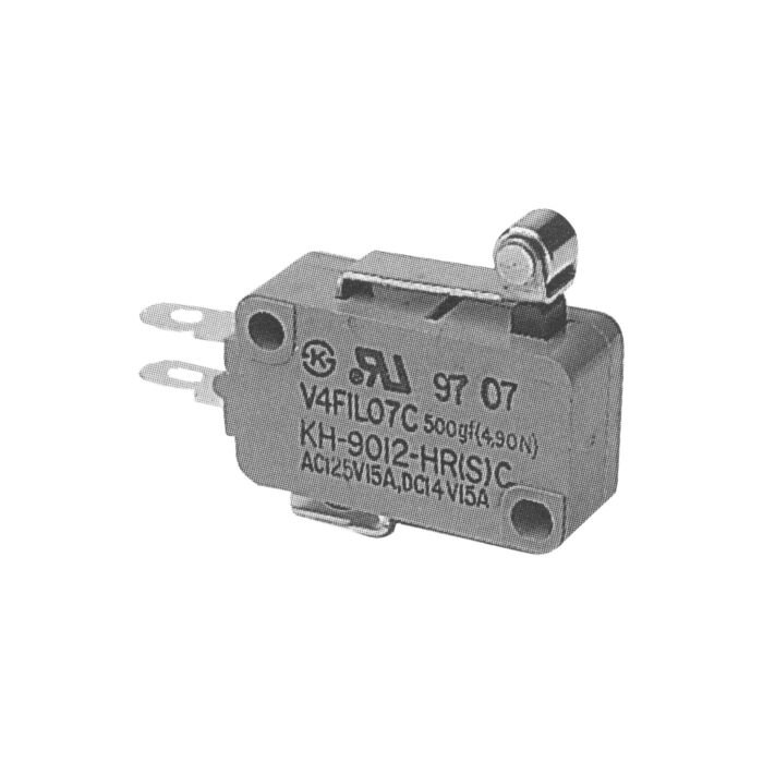 Microswitch with single pole c/o contact with short integral lever and roller