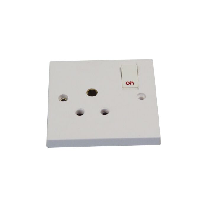 British Receptacle with Switch 3-pole 5A, flush mntg