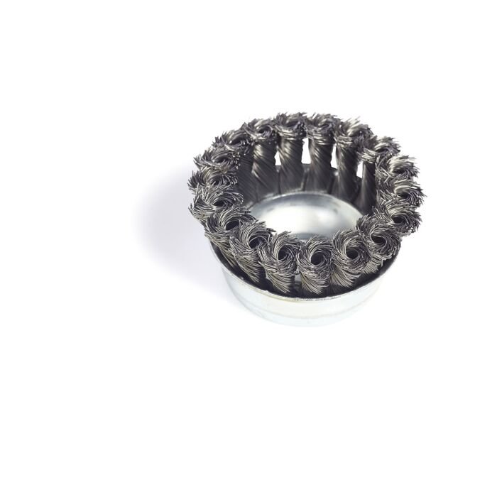 CUP WIRE BRUSH 2.5" W 3/8"X24 UNF