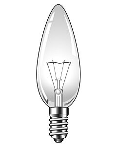 Candle lamp 240V 40W E14 clear
