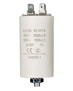 Capacitor 12 uF 450V with bolt/faston