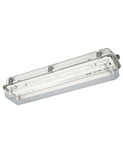 FL-fixture 220-240V 50/60Hz 2x36W WT IP67 Steel body, Polycarbonate shade with SS clamps