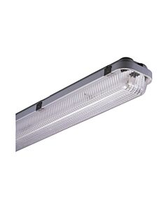 Fluo fixture 24V DC 1x18W IP65 with shade polycarbonate