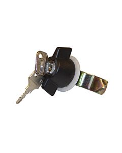 Handle/lock and key for enclosure with door
