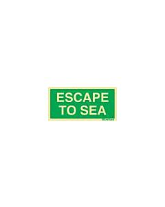 DIRECTION SIGN EMERGENCY, ESCAPE 150X400MM