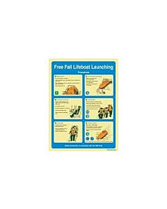POSTER FREE FALL LIFEBOAT, LAUNCHING #1020W 475X330MM