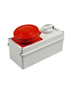 CEE Container Receptacle with switch 380/440V 32A 3P+earth 3H, IP67