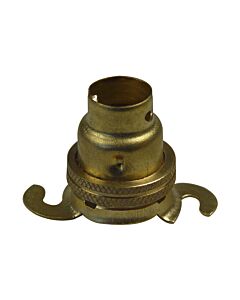 Lampholder Ba15d, brass with 2 mounting lugs