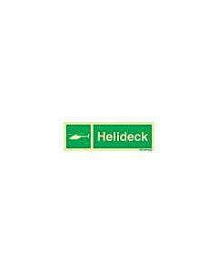 SAFETY SIGN HELIDECK, 100X300MM