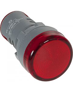 LED Panel indicating light fitting Ø 22mm, 110V AC/DC red