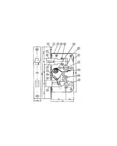 PART FOR TUMBLER MORTISE LOCK, OHS#2410 #(2)-4 SCREW PIN(1)