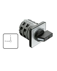 Rotary switch 3-pol 25A/440V AC panel mounting 0-1