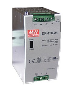 Power Supply 85...264V AC -> 24V DC 5A (120W), for DIN-rail