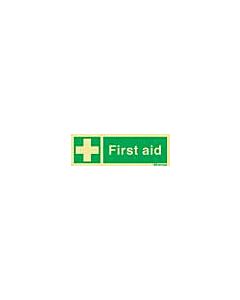 SAFETY SIGN FIRST AID, 100X300MM