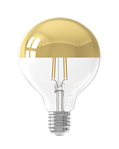 LED Full Glass Filament Top-mirror Globe Lamp 220-240V 4W 280lm E27 G95, Gold 2300K Dimmable