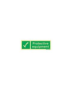 SAFETY SIGN PROTECTIVE, EQUIPMENT 100X300MM