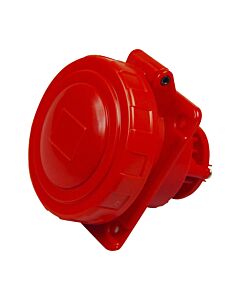 CEE Container Flush receptacle 380/440V 32A 3P+A 3H, IP67 10°