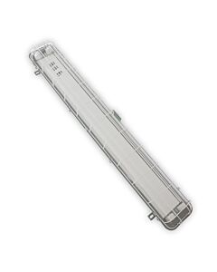 FL-fixture 110V 60Hz 2x36W WT IP56 metal body with polycarbonate shade complete with guard