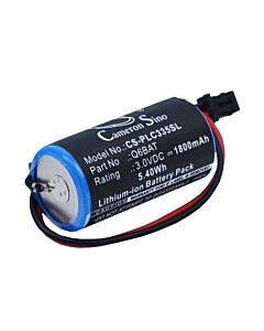 Battery Lithium (Mitsubishi) ER2/3A - 3,0V, with cable/connector