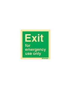 SIGN EXIT FOR EMERGENCY USE, ONLY 150X150MM