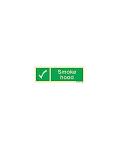 SAFETY SIGN SMOKE HOOD, 100X300MM