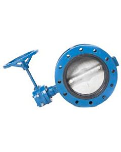 BUTTERFLY VALVE DOUBLE FLANGED, W/GEAR N.CAST IRON 5KG 300MM