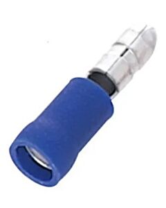 Terminal male plug 4mm pressing type, blue 1-2,6 mm²