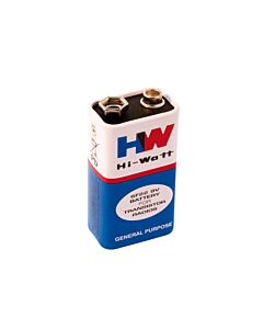 Hi-Watt Battery "transistor-cell" 6F22 Metal Jacket, 9V