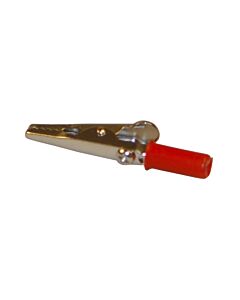Alligator clips red non-insulated 60mm