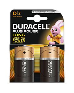 Duracell Alkaline MainLine Plus D, blister 2 pcs