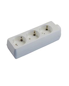 Receptacle European 2-pole/Earth for 3-plugs, surface mntg