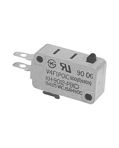 Microswitch with single pole c/o contact faston connection with plain plunger