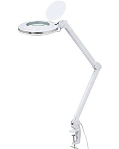 LED Magnifying lamp 15W 6000K, 110-230V AC with table clamp