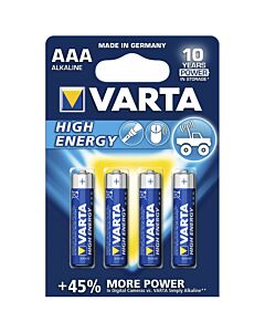Varta High Energy Alkaline AAA LR03 1,5V, on blister 4pcs