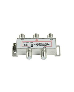 Coaxial splitter 4-way for F-connector