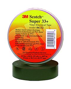 Scotch tape Super 33+, 38mm, roll of 33mtr Black
