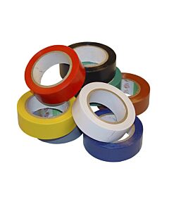 Assorti 5 rolls PVC tape 19mm, roll of 10mtr,  assorted colors