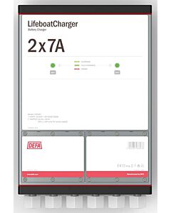 Defa Battery charger 36-62V 50/60Hz - 2 x 12V DC 7A IP56