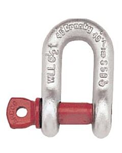 SHACKLE STRAIGHT FORGED CROSBY, SCREW PIN G-210 GALV 3/8"