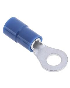 Ring terminal M4 pressing type, blue 1-2,6 mm²