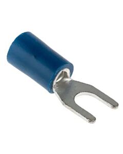 Fork terminal M4 pressing type, blue 1-2,6 mm²
