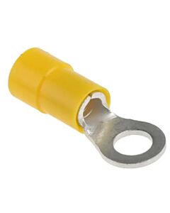 Ring terminal M5 pressing type, yellow 2,7-6,6 mm²