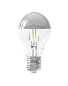 LED Full Glass Filament GLS-lamp Top-mirror  220-240V 4W 300lm E27 A60, Chrome 2300K CRI80 Dimmable