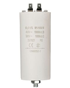 Capacitor 50 uF 450V with bolt/faston