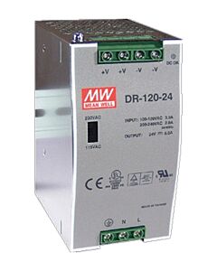 Power Supply 120...240V AC -> 12V DC 10A (120W), for DIN-rail