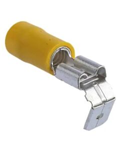 Female snap-on 6,3mm double pressing type, yellow 2,7-6,6 mm²