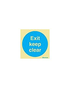 MANDATORY SIGN EXIT KEEP CLEAR, (SIZE TO BE SPECIFIED)