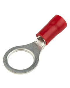 Ring terminal M10 pressing type, red 0,25-1,6 mm²