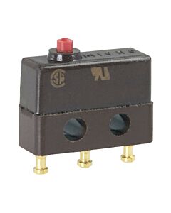 Microswitch with single pole c/o contact with pin plunger